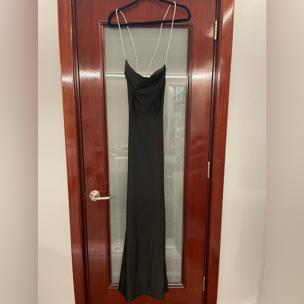 Long tight dress with sparkling straps